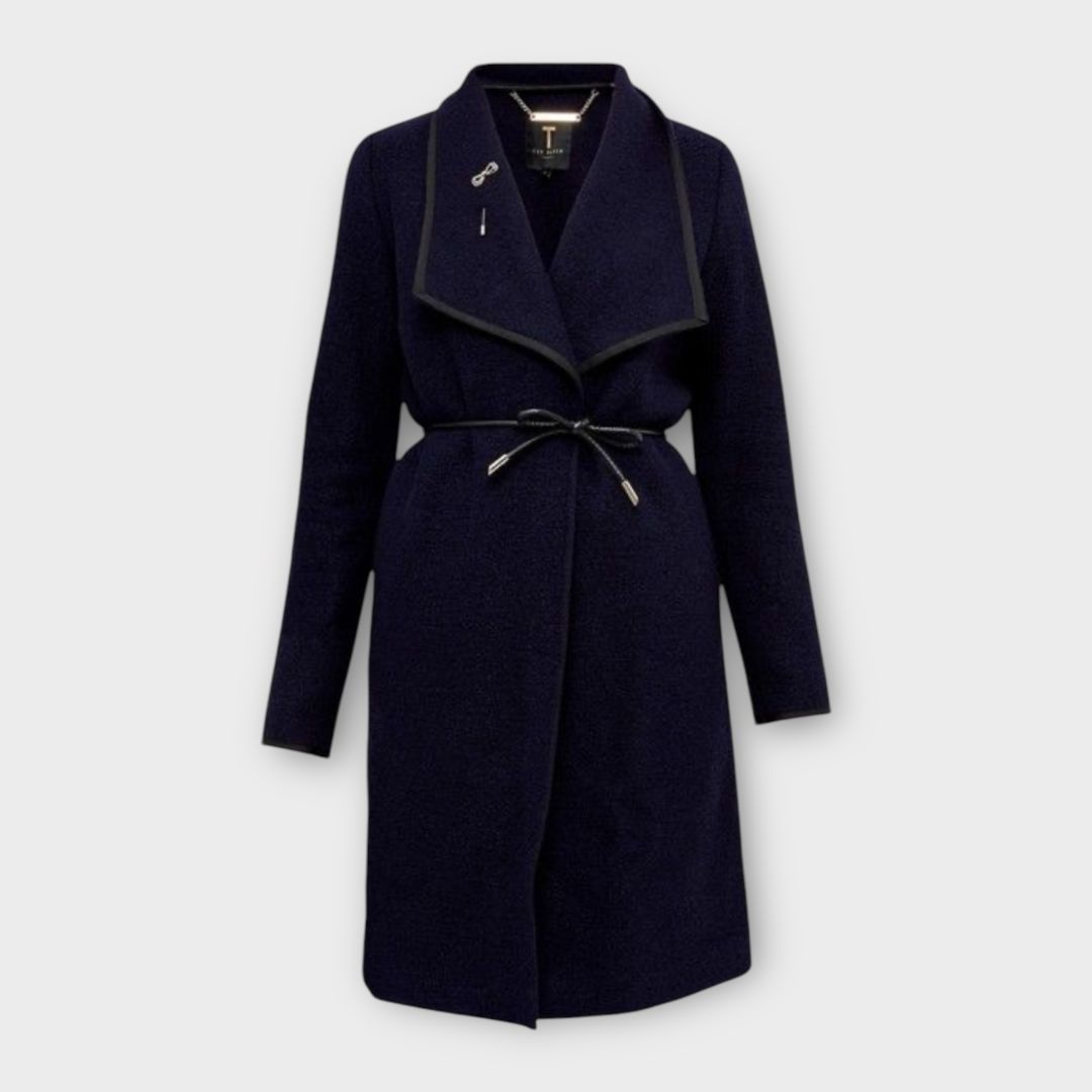 Ted baker black wool coat on sale