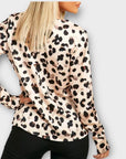 Boohoo Leopard Print Satin Drape Tie Front Top - 16