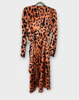 Dancing Leopard Animal Print Wrap Midi Dress - 10