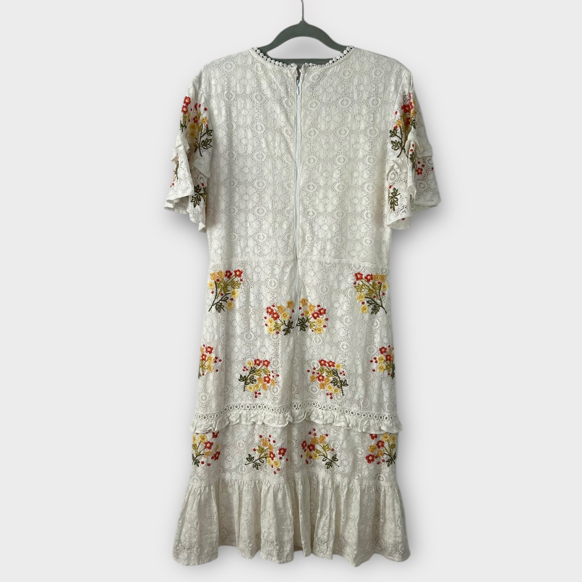 Frock &amp; Frill Embroidered Floral Dress - 14