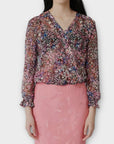 Maje Floral Silk Blouse - 8