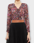 Maje Floral Silk Blouse - 8