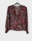 Maje Floral Silk Blouse - 8