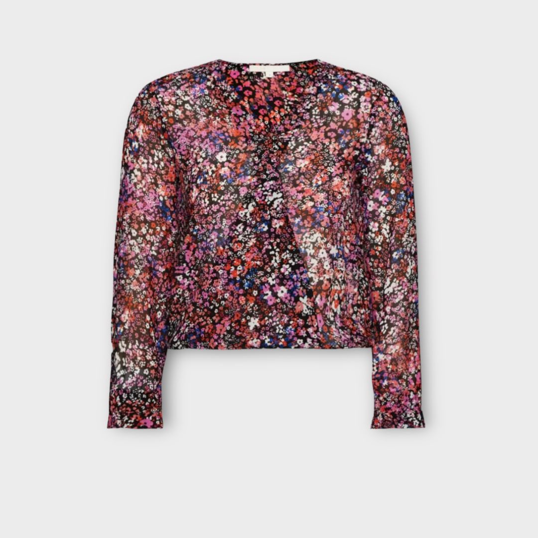 Maje Floral Silk Blouse - 8