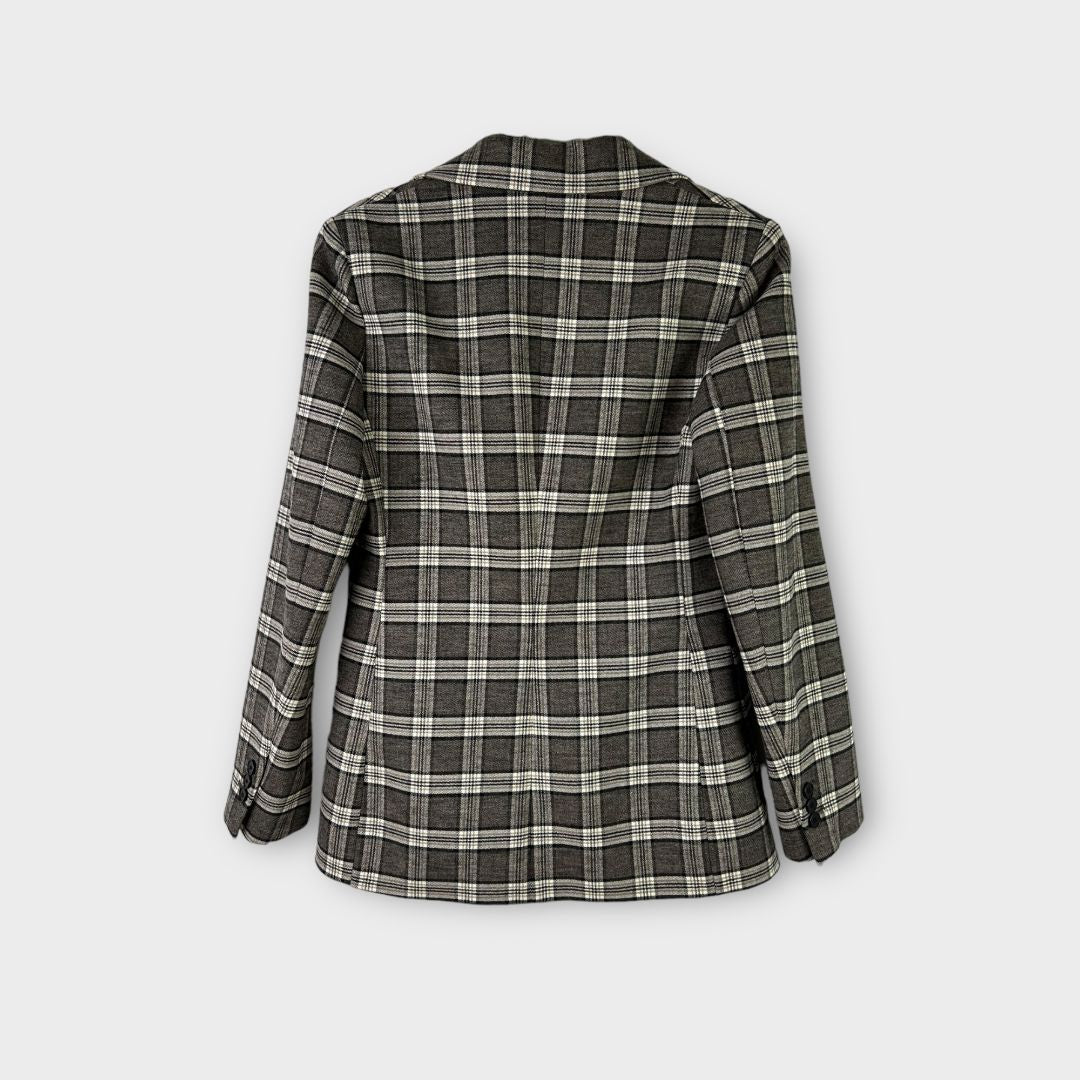 Maje Wool Check Blazer - 10