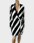 Mango Stripe Mini Wrap Dress - XL