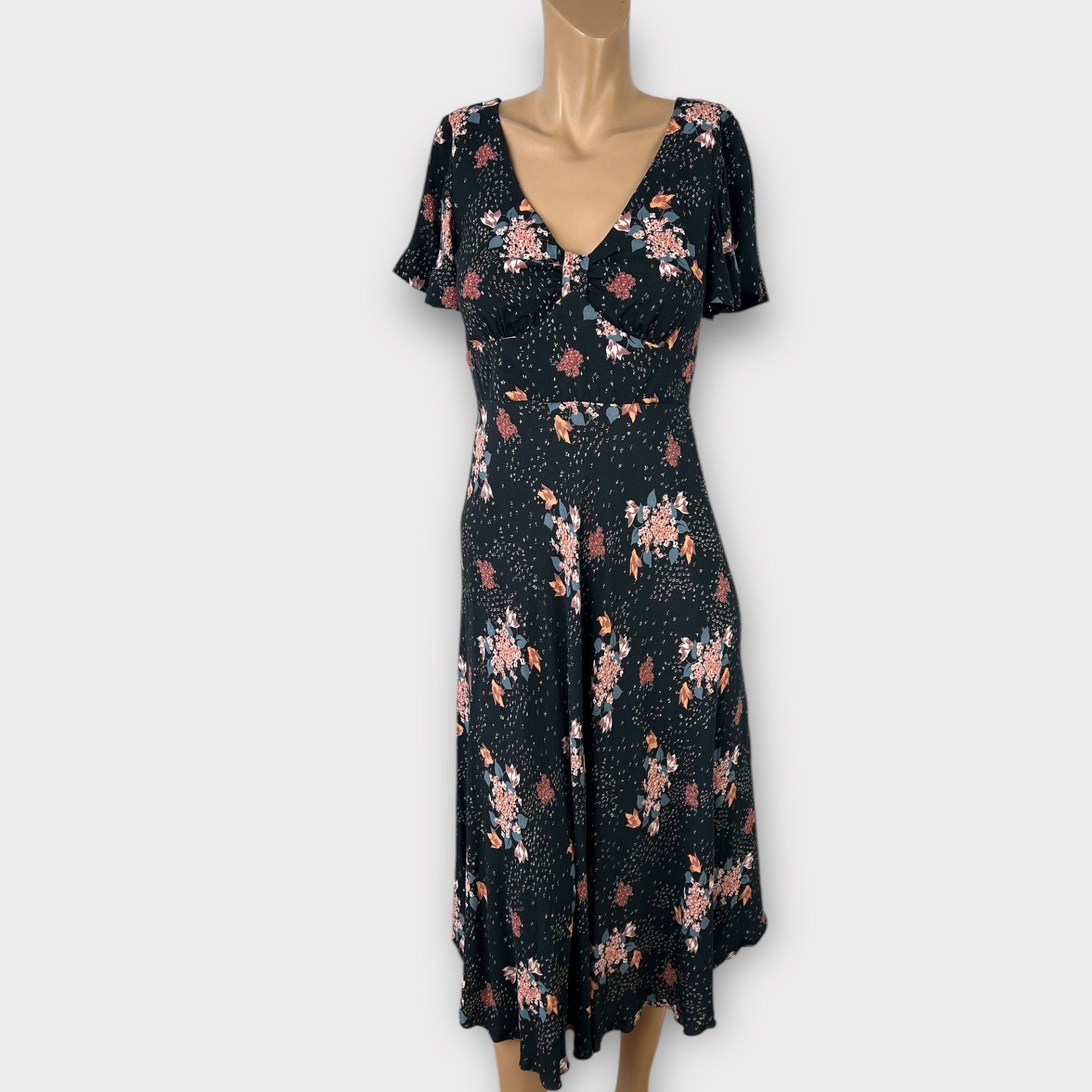 Monsoon Floral Midi Dress - 10