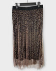 New Look Animal Print Mesh Midi Skirt - 14