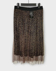 New Look Animal Print Mesh Midi Skirt - 14