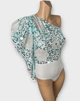 River Island One Shoulder Sequin Bodysuit - 8