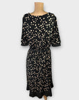 Oasis Polka Dot Midi Wrap Dress - M