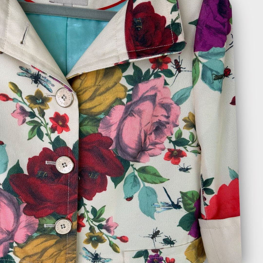 Ted Baker Floral Cropped Jacket - 10