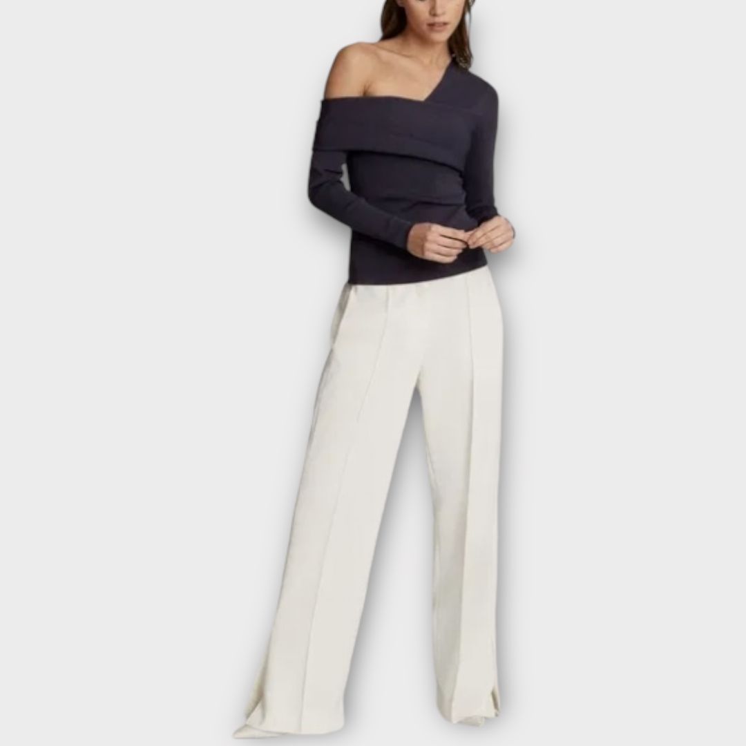 Reiss Eliah Knitted Asymmetric Top - S