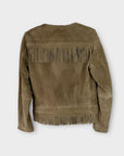 Mango Suede Leather Fringe Jacket - 6/8 (S)