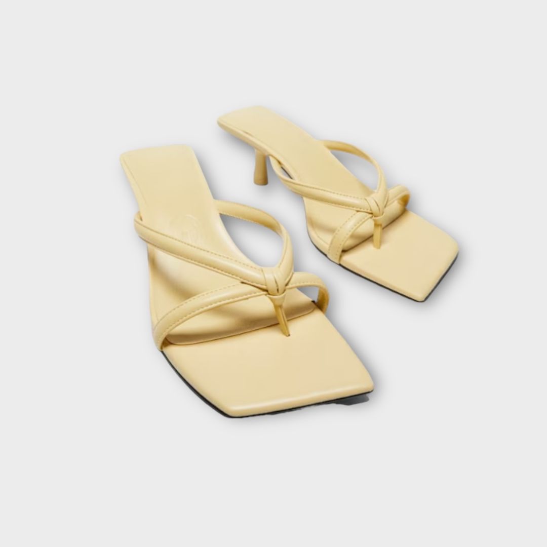 Mango Structured Leather Sandals - 7/40