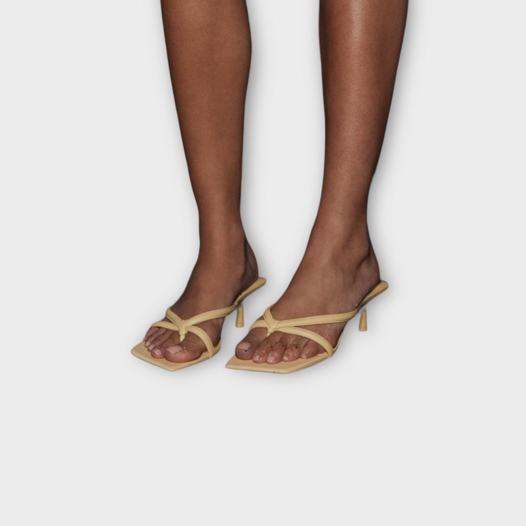 Mango Structured Leather Sandals - 7/40