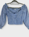 Zara Gingham Crop Top - S