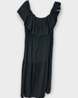 Topshop Linen Blend Bardot Midi Dress - 14