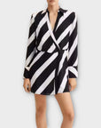 Mango Stripe Mini Wrap Dress - XL