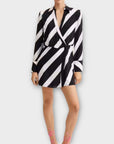 Mango Stripe Mini Wrap Dress - XL