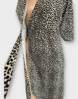 Kate + Pippa Animal Print Wrap Dress - XS