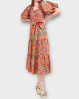 Queen Of Archive Margaux Floral Midi Dress - L (12 to 14)