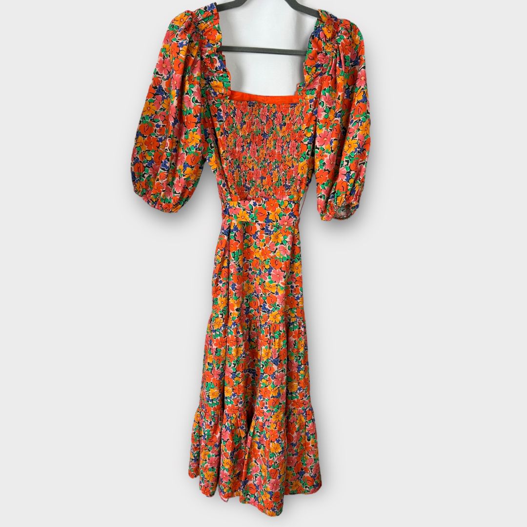 Queen Of Archive Margaux Floral Midi Dress - L (12 to 14)