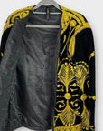 Ragyard Limited Edition Gold Embroidered Velvet Jacket - S/M