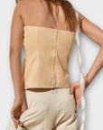 Zara Asymmetric Strapless Top - M