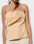 Zara Asymmetric Strapless Top - M