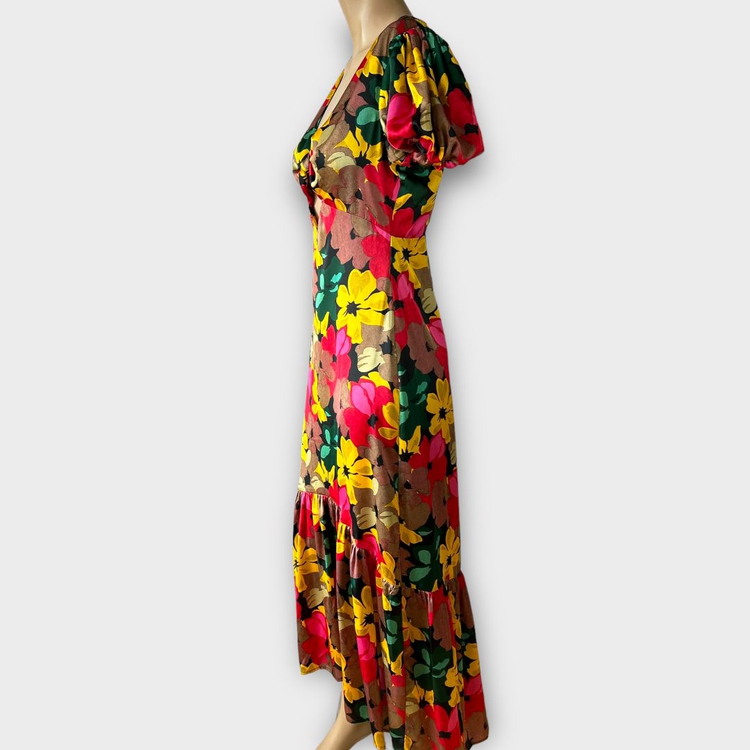 Topshop Floral Midi Dress - 10