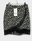 Zara Animal Print Fringe Mini Skirt - XS