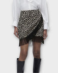 Zara Animal Print Fringe Mini Skirt - XS