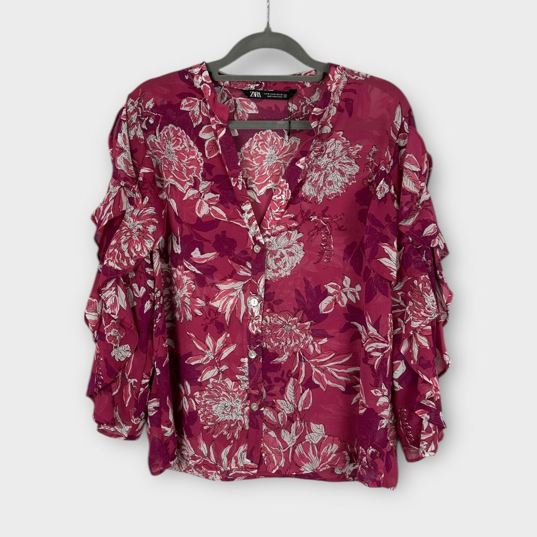 Zara Floral Blouse - M