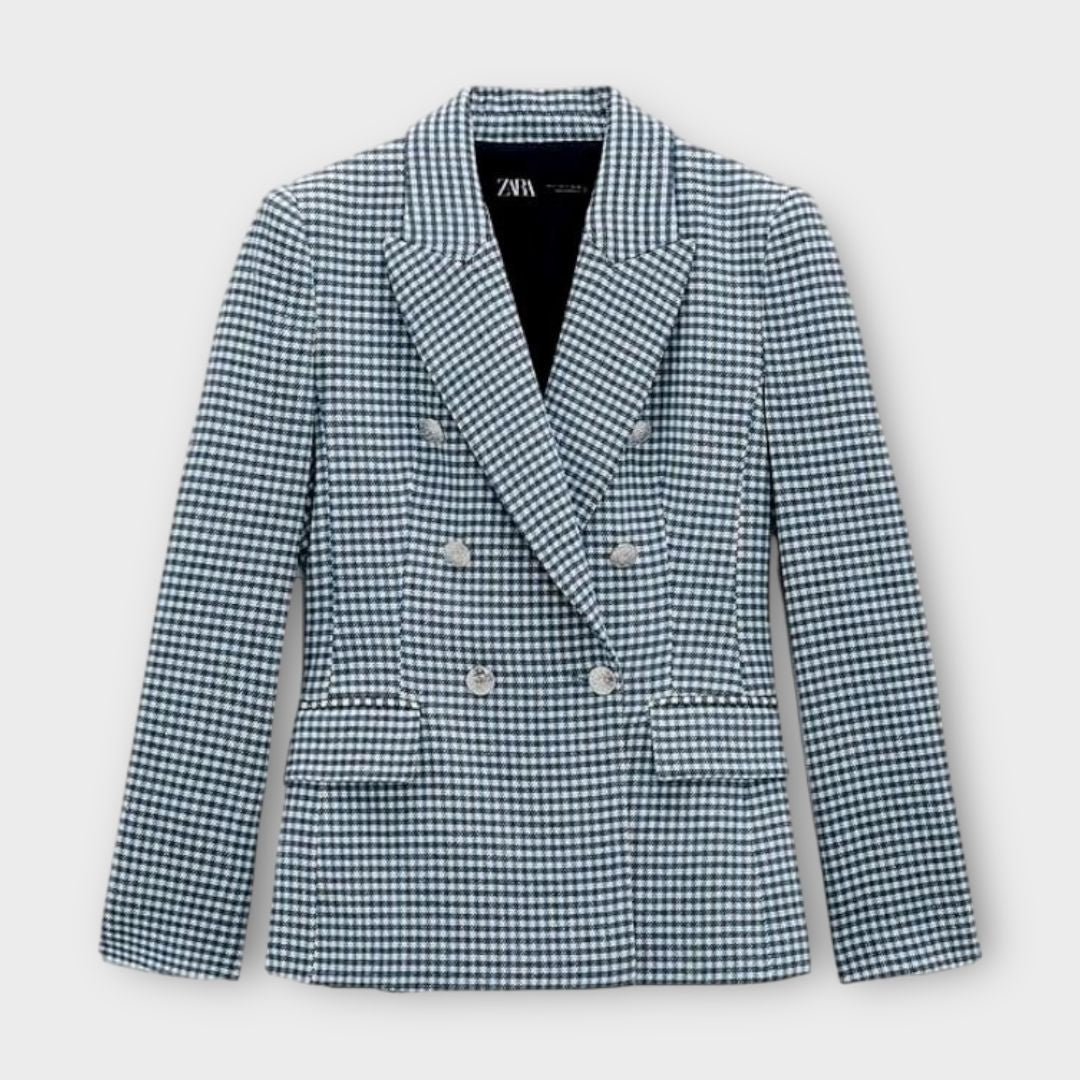 Zara Houndstooth Blazer - M