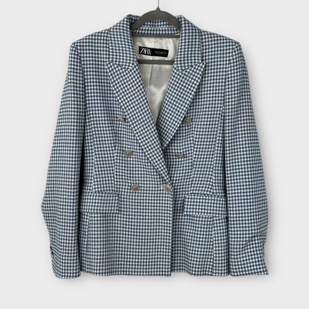 Zara Houndstooth Blazer - M