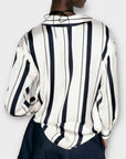 Zara Stripe Satin Shirt - XS (Fit UK 10)