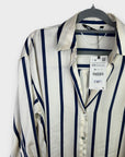 Zara Stripe Satin Shirt - XS (Fit UK 10)