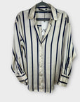 Zara Stripe Satin Shirt - XS (Fit UK 10)